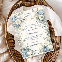 Storybook Blue Little Pumpkin Baby Shower