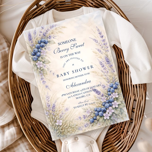 Storybook Blueberry Garden Baby Shower Invitation (Creator Uploaded)