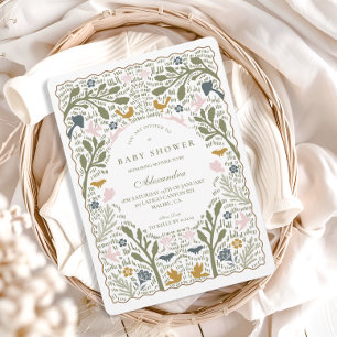 Storybook Botanical Baby Shower Invitation