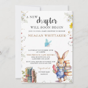 Storybook Bunny Baby Shower Invitation