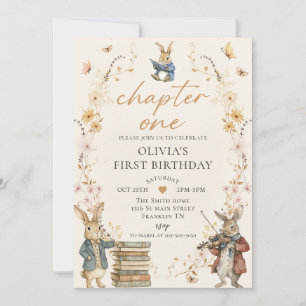 Storybook Chapter One 1st Birthday Invitation