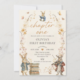 Storybook Chapter One 1st Birthday Invitation