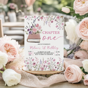 Storybook Chapter One 1st Birthday Invite