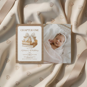 Storybook Chapter One Photo Birthday Invite