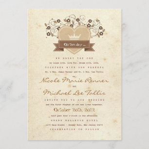 Storybook Crest  Wedding Invite