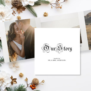 Storybook Elopement Photo Gallery Tri-Fold Invitation