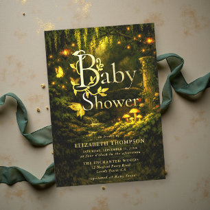 Storybook Enchanted Forest Magical Baby Shower Invitation