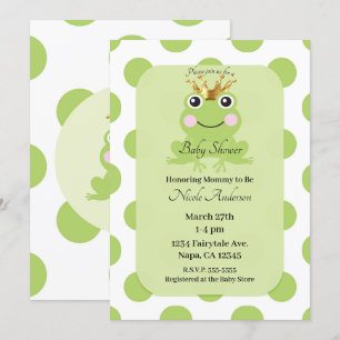 Storybook Fairy Tale Frog Prince Baby Shower Invitation