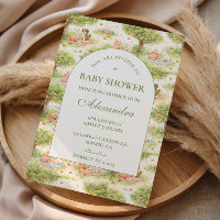 Storybook Farm Animals Floral Baby Shower