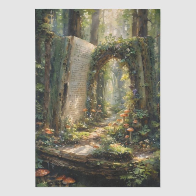 Storybook Forest Path Tissue Paper (Front)