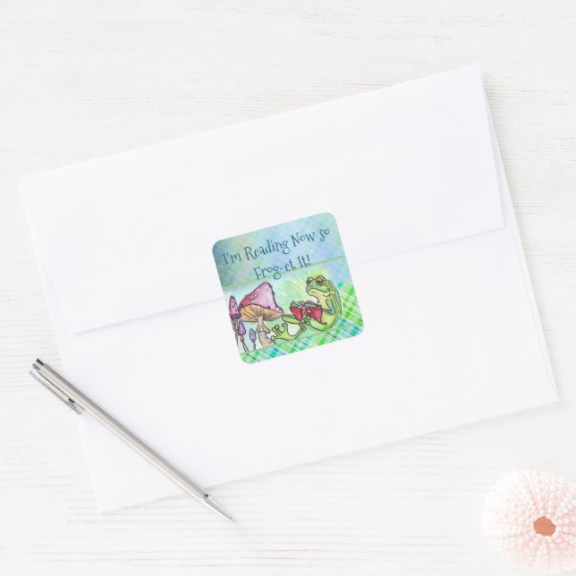 Storybook Frog   Square Sticker (Envelope)