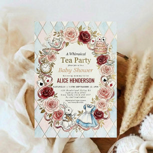 Storybook Garden Tea Party Baby Shower Invitation