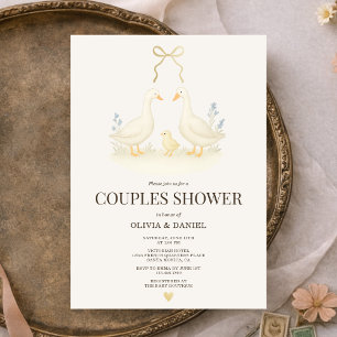 Storybook Goose & Chick Couples Shower Invitation