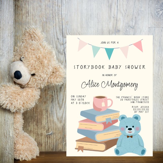 Storybook Library Themed Baby Girl Shower  Invitation (Creator Uploaded)