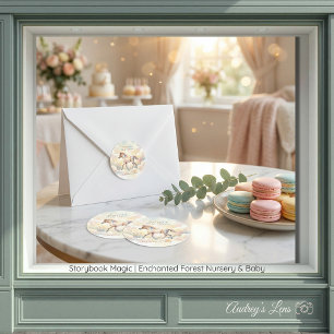 Storybook Magic Enchanted Forest  Classic Round Sticker