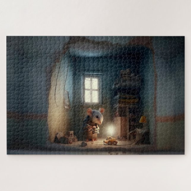 Storybook mouse in the wall jigsaw puzzle (Horizontal)
