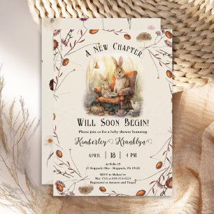 Storybook New Chapter Baby Shower books themed Invitation