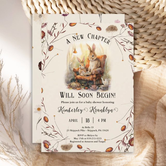 Storybook New Chapter Baby Shower books themed Invitation (Creator Uploaded)
