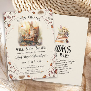 Storybook New Chapter Baby Shower books themed Invitation
