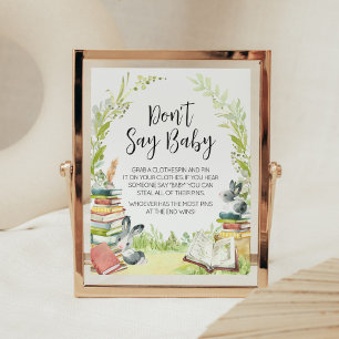 Storybook New Chapter Baby Shower Don't Say Baby Poster