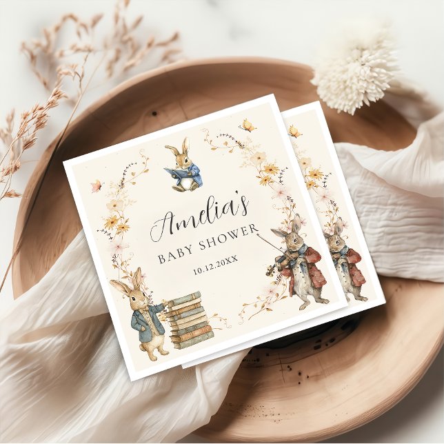 Storybook New Chapter Baby Shower Paper Napkin (Creator Uploaded)