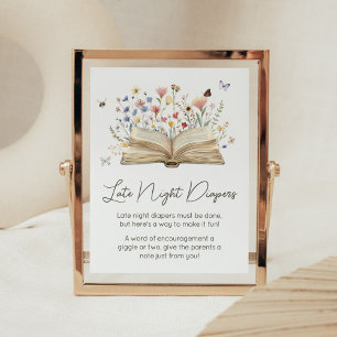 Storybook New Chapter Begins Late Night Diapers Poster