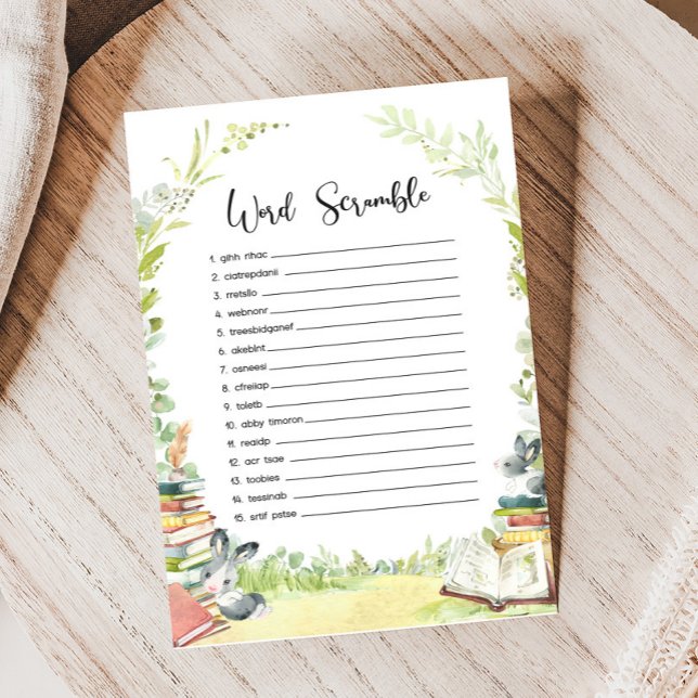 Storybook New Chapter Shower Word Scramble Game (Storybook Baby Shower Game)