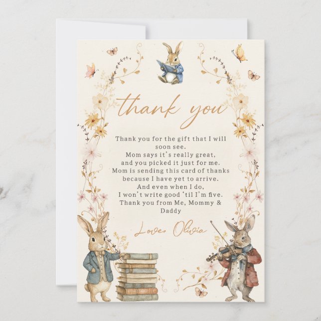 Storybook New Chapter Will Begin Thank You Card (Front)