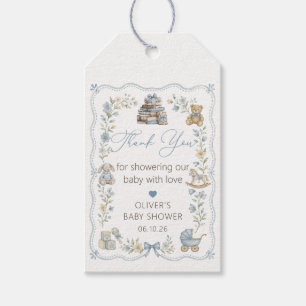 Storybook Nursery Toys Floral Baby Shower Gift Tags