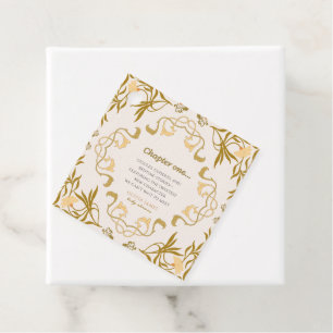 Storybook our next chapter fairytale baby shower favour tags