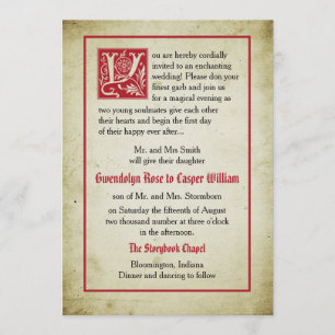 Storybook Page   Fairytale Wedding Parents Give Invitation