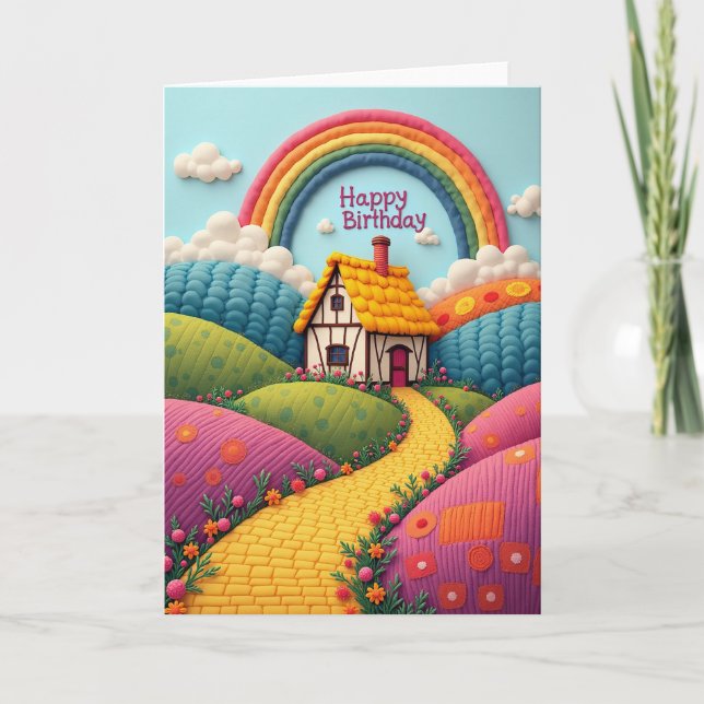 Storybook Path Birthday Card (Front)