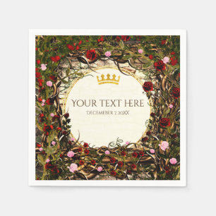 Storybook Princess Vintage Briar Rose Party Napkin