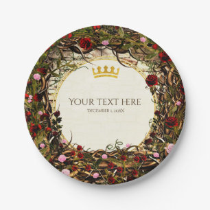 Storybook Princess Vintage Briar Rose Party Paper Plate