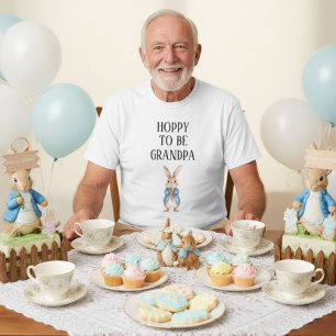 Storybook Rabbit Baby Shower Hoppy To Be Grandpa T-Shirt