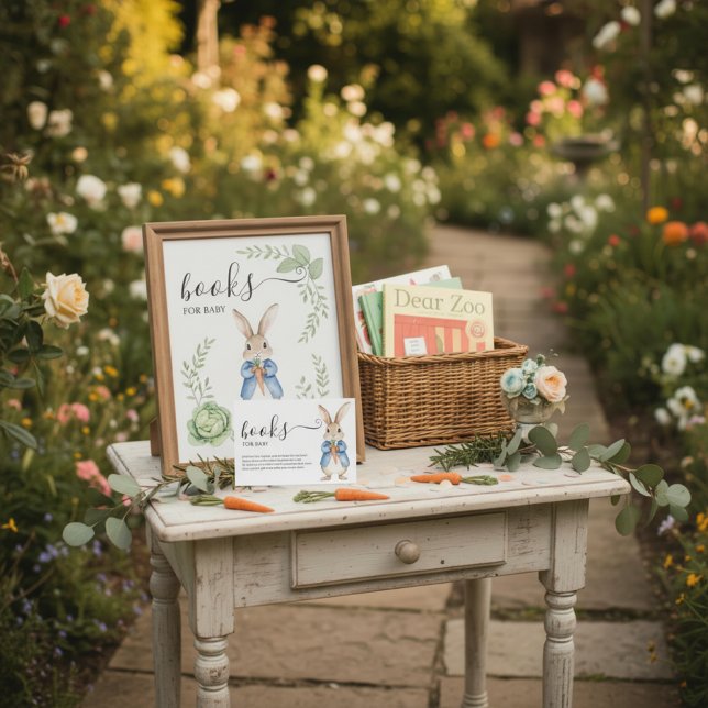 STORYBOOK RABBIT VEGGIE BASKET BOOKS FOR BABY  ENCLOSURE CARD (Creator Uploaded)