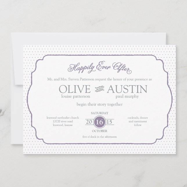 Storybook Romance Wedding Invitation (Front)