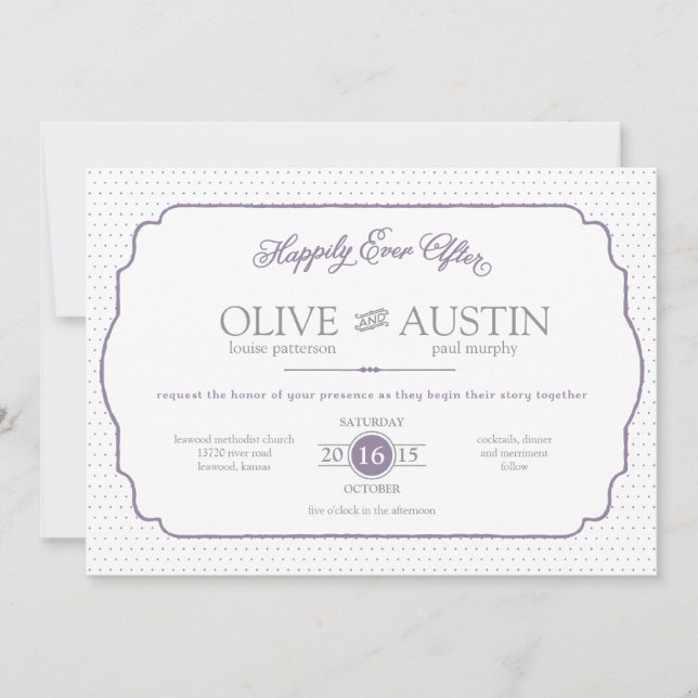 Storybook Romance Wedding Invitation (Front)