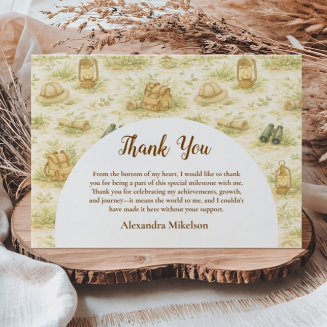 Storybook Safari Wild One First Birthday Thank You Card (Creator Uploaded)