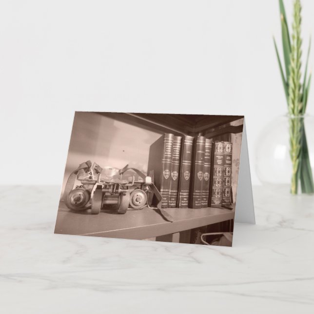 "STORYBOOK SERIES: Antique Books" Birthday Card (Front)