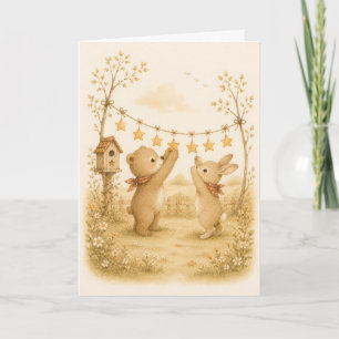 Storybook Star Garland Greeting Card