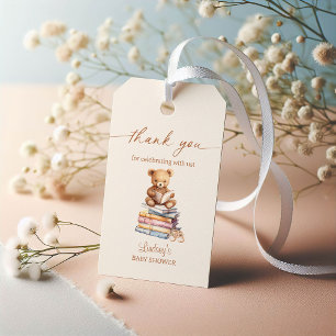 Storybook Teddy Bear Boho Baby Shower Thank You Gift Tags