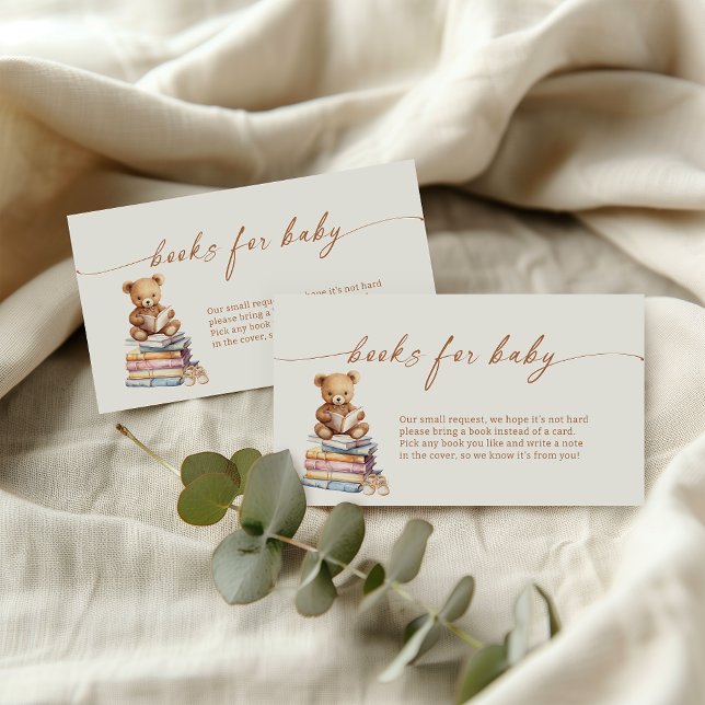Storybook Teddy Bear Books For Baby Enclosure Card (Creator Uploaded)