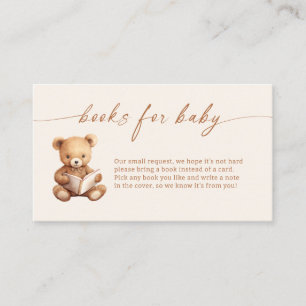 Storybook Teddy Bear Books For Baby Enclosure Card