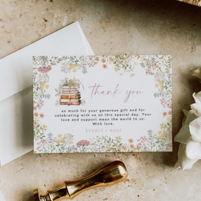 Storybook Thank You Card A New Chapter Wildflower  (Creator Uploaded)