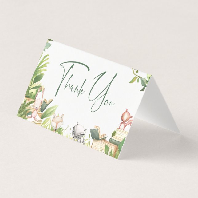Storybook Themed Baby Shower Thank You Card (Front)