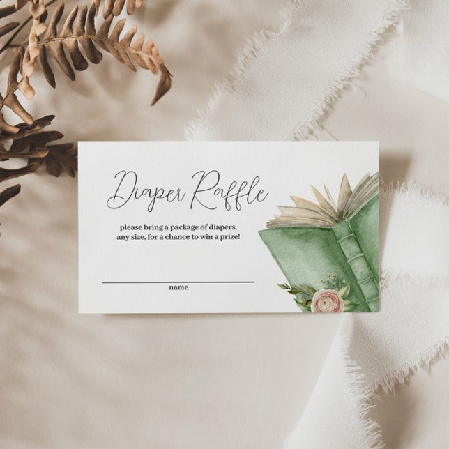 Storybook Themed New Chapter Diaper Raffle Enclosure Card (Creator Uploaded)