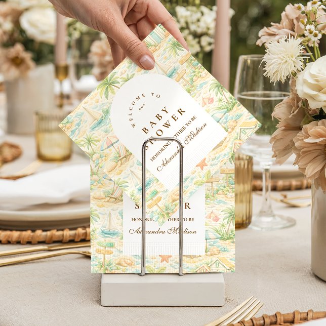 Storybook Tropical Animals Baby Shower Napkin (Creator Uploaded)