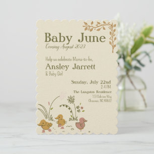 Storybook Vintage Baby Shower Invitation for Girl