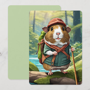 Storybook Wanderer, Guinea Pig Hiker Dude Invitation